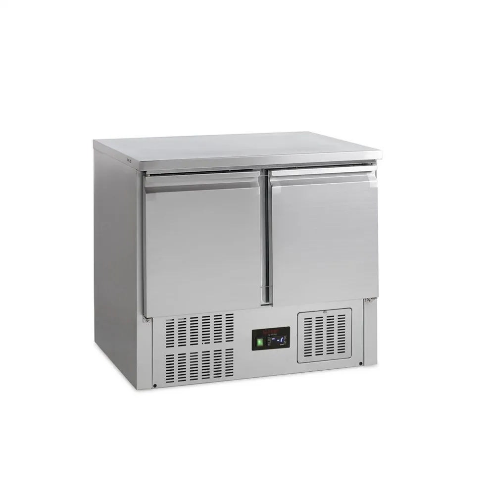 Ruostumaton teräs GN 1/1 -kylmäsalaattipöytä - 2 ovea - 225 L