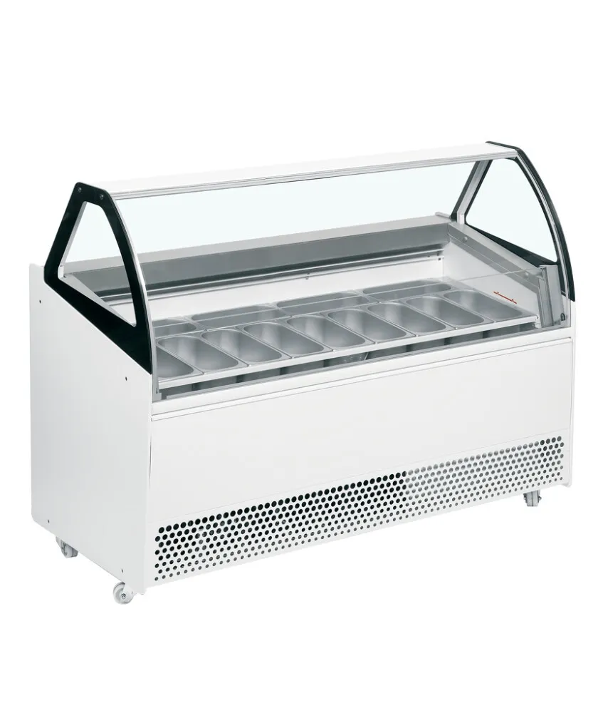 Puhallinjäähdytteinen Jäätelövitriini - 13 x 5 L