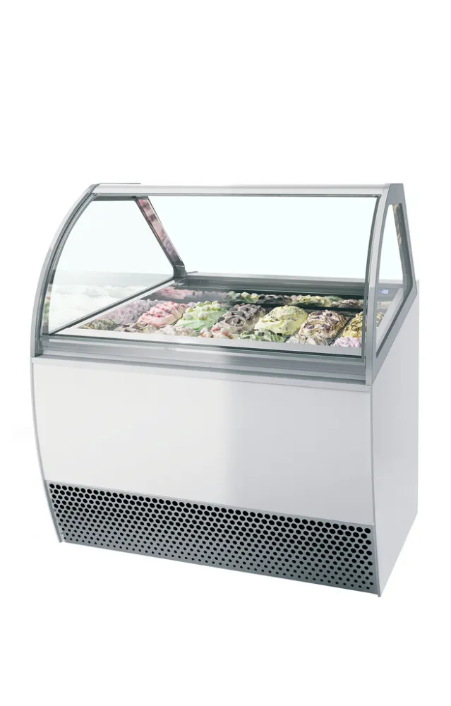Jäähdytetty kaarilasivitriini - 12 x 5 L