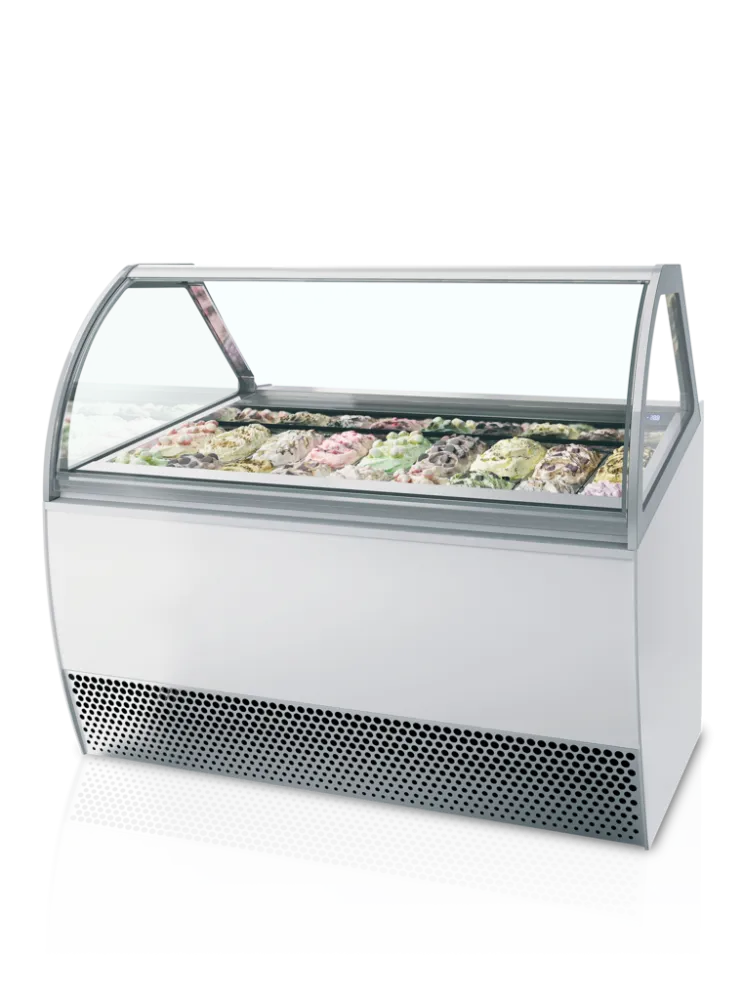 Jäähdytetty jäätelövitriini kaarevalla etuosalla - 18 x 5 L