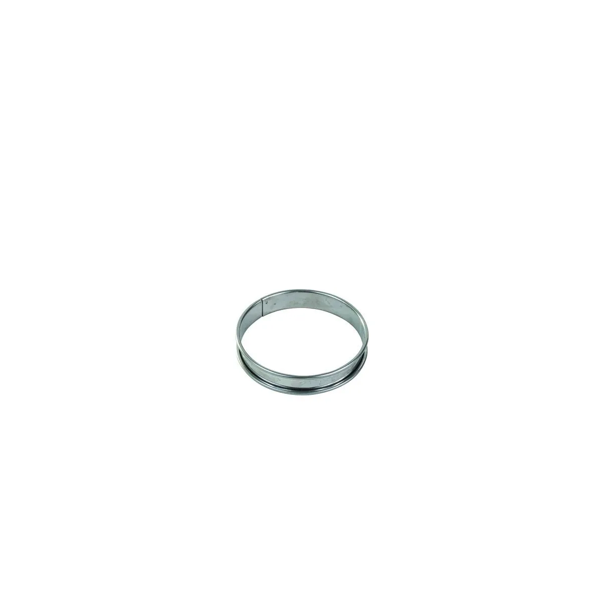 Ruostumattomasta teräksestä valmistettu piirakkarengas, rullareunainen - ⌀ 100 mm