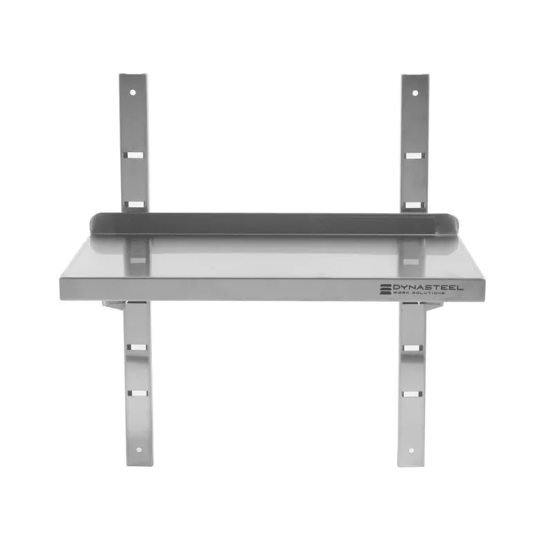 Ruostumattomasta teräksestä valmistettu seinähylly - L 800 x S 300 mm