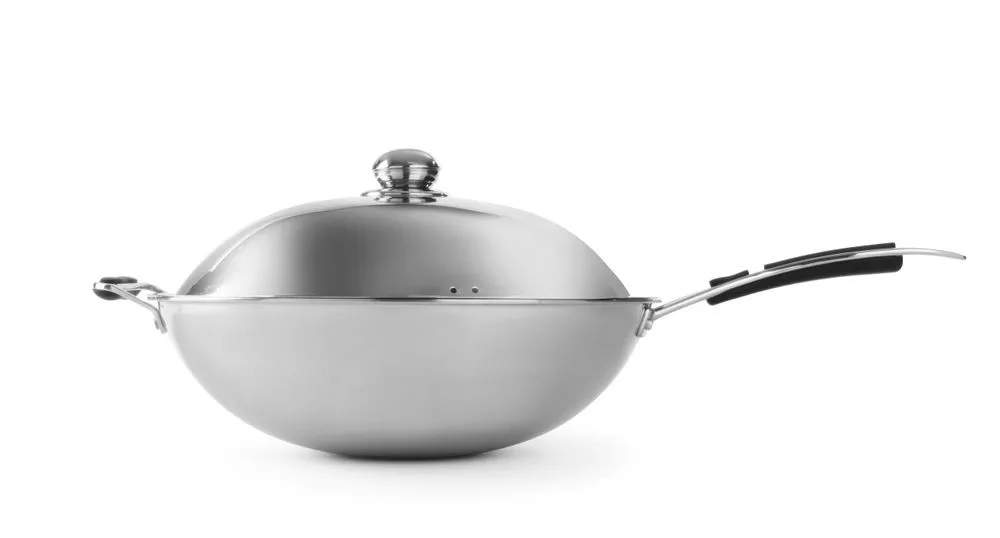 Wok induktioliedelle ruostumattomasta teräksestä