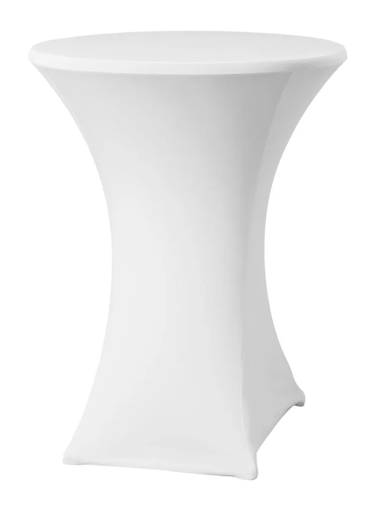 Valkoinen pöytäliina seisomapöydälle 80-85 cm