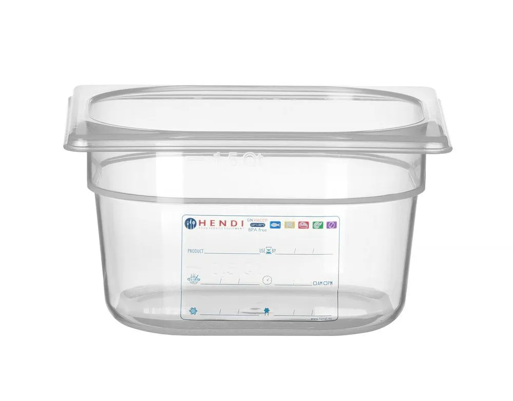 Säilytyslaatikko Gastronorm GN 1/6 - 1,6 L - K 100 mm