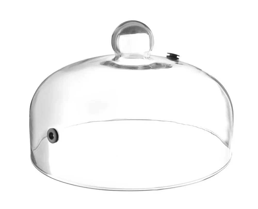 Lasinen litteä kellokupu ilmanvaihdolla - ø 260 mm