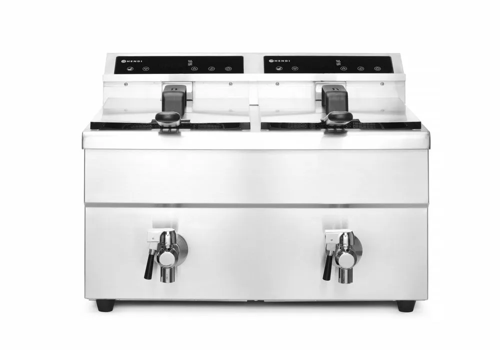 Induktiofriteerauskeitin valutushanalla - 2 x 8 L
