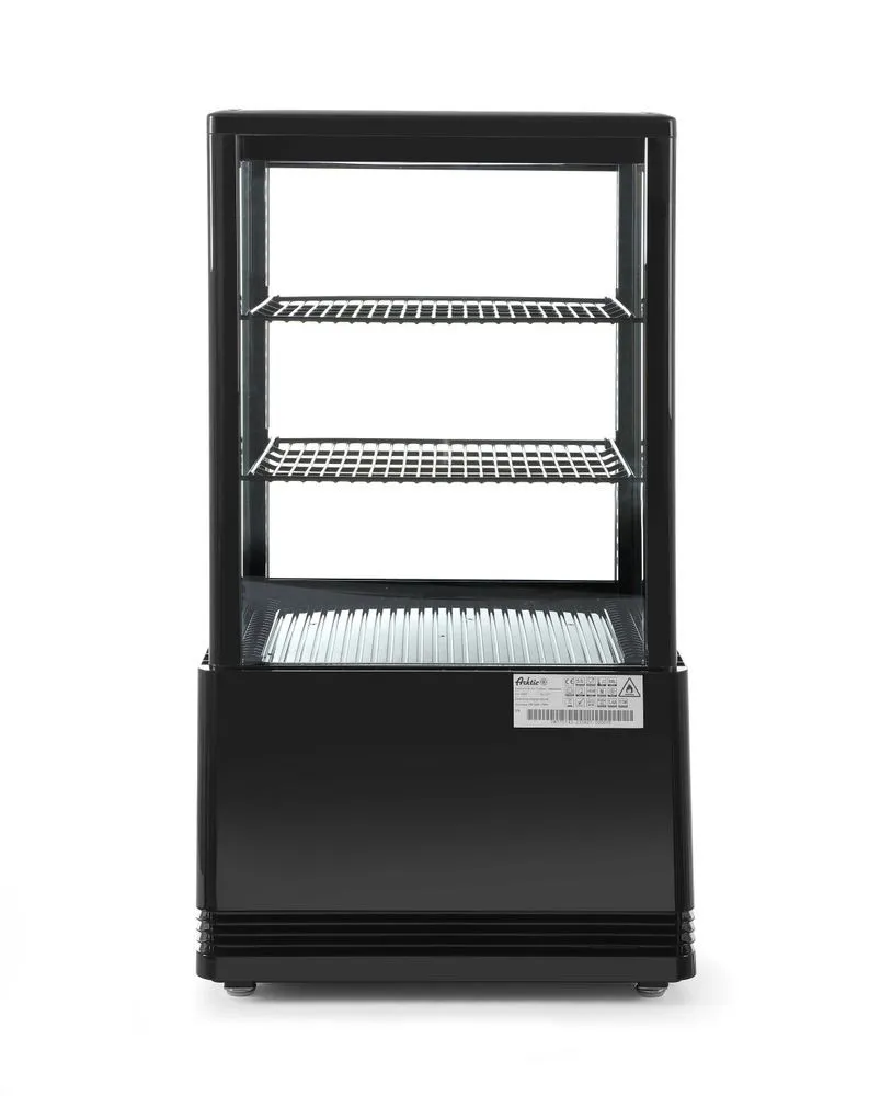 Valkoinen lasiovellinen jäähdytetty vitriini - 58 L
