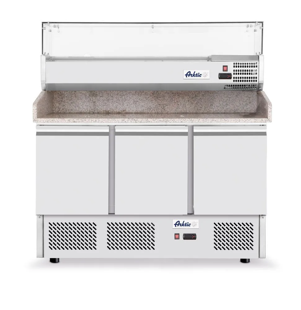 Valmistelutiski pizzoille tai salaateille, jossa on jäähdytys - 380 L + 40 L