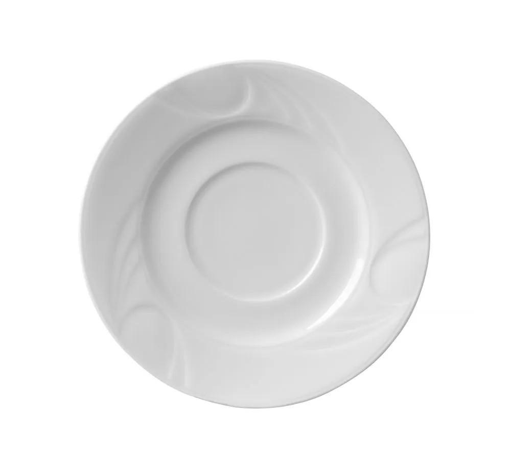 Aluslautanen kahvikupille Karizma-porcelaanista - halkaisija 145 mm