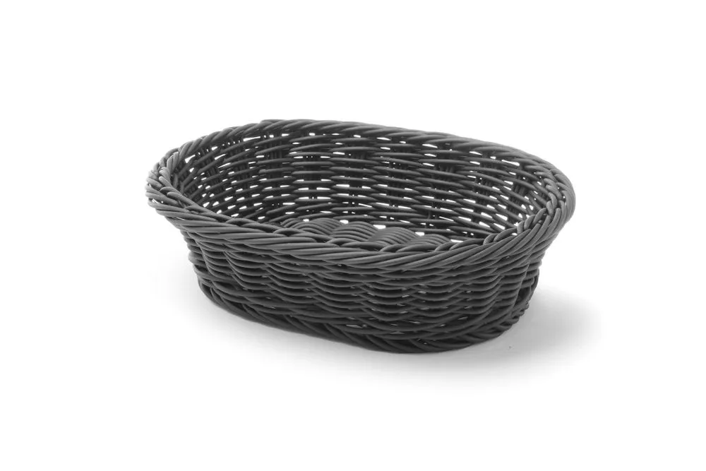 Leipäkori, musta, ovaali - 250 x 190 mm