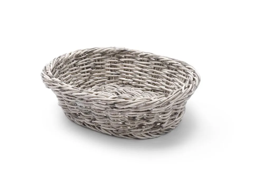 Leipäkori, ovaali, harmaa - 250 x 190 mm