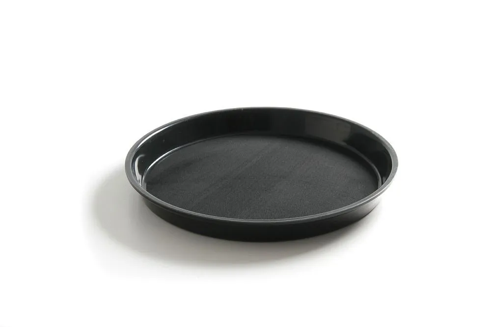 Pyöreä korkea reunainen polypropeeninen tarjotin - Musta - Halkaisija 360 mm