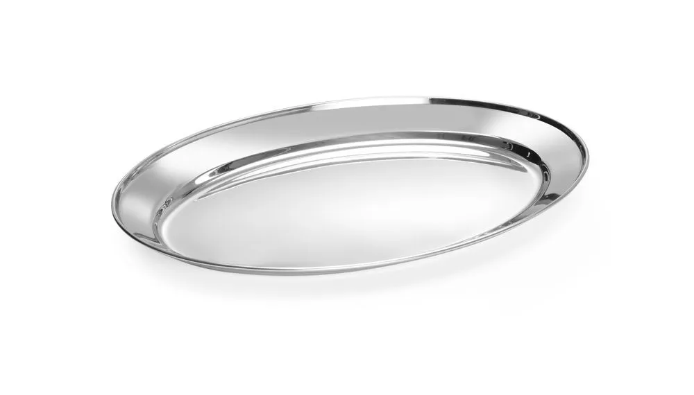 Ovaali teräksinen lautanen - 400 x 260 mm