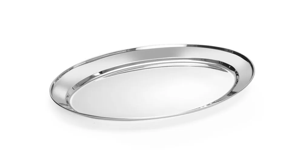 Ovaali teräksinen lautanen - 450 x 290 mm
