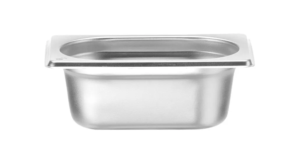 Gastronorm-vuoka GN 1/9 Ruostumaton Teräs - Syvyys 65 mm - 0,6 L