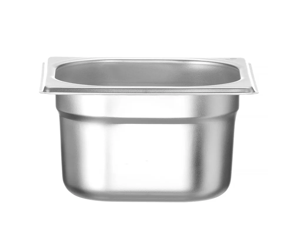 Gastronorm-vuoka GN 1/6 Ruostumaton Teräs - Syvyys 100 mm - 1,6 L
