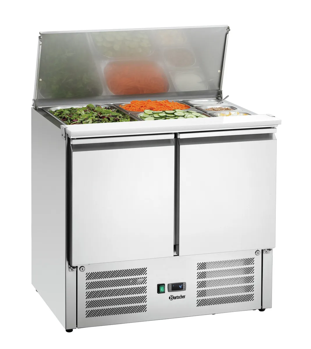 Saladette Jääkaappi - 2 x 1/1 GN + 3 x 1/6 GN - 2 Ovet