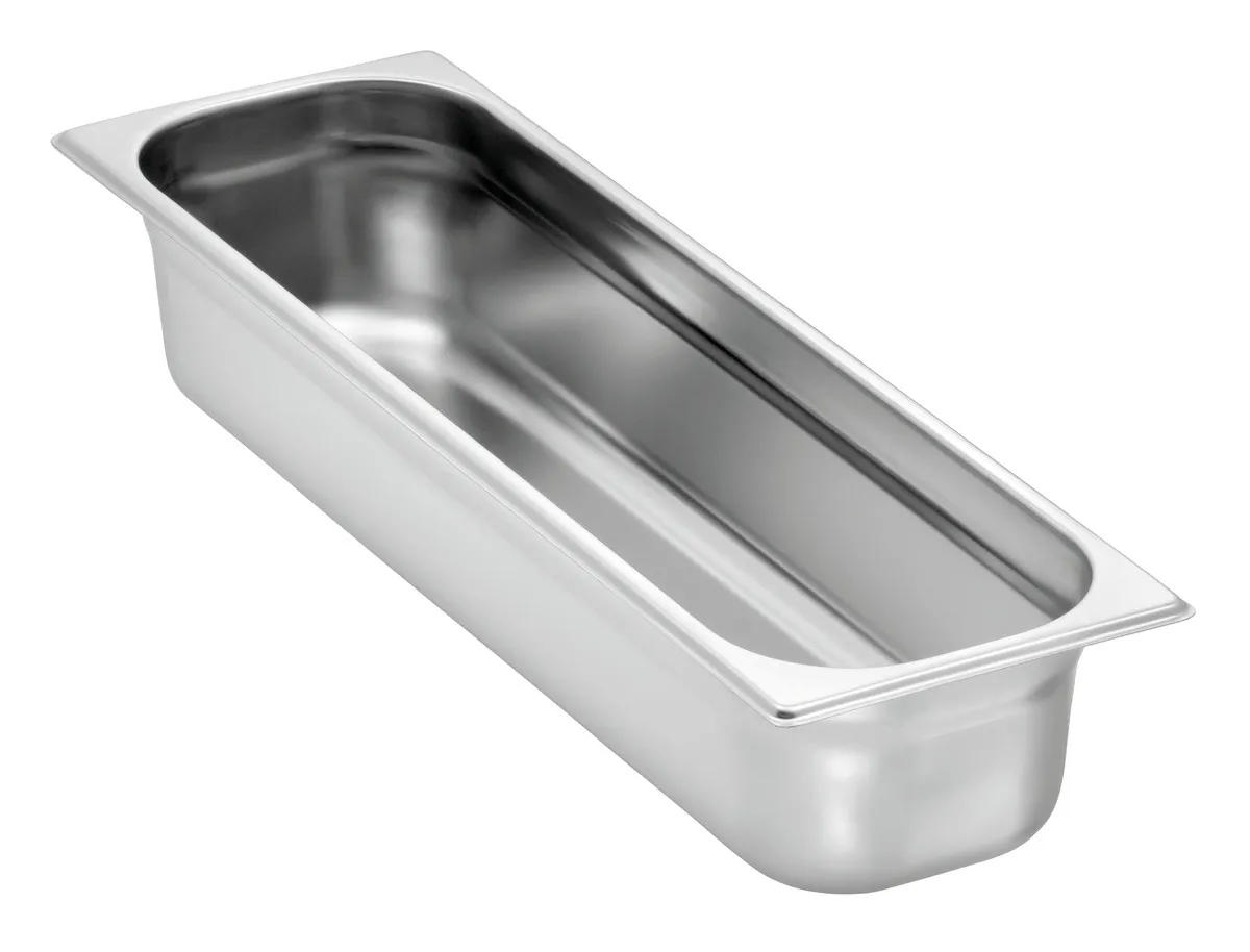 Gastronorm-vuoka GN 2/4 Ruostumaton Teräs - Syvyys 100 mm - 6 L