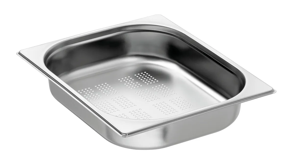 Gastronorm-vuoka GN 1/2 Rei'itetty Ruostumaton Teräs - Syvyys 65 mm - 4 L
