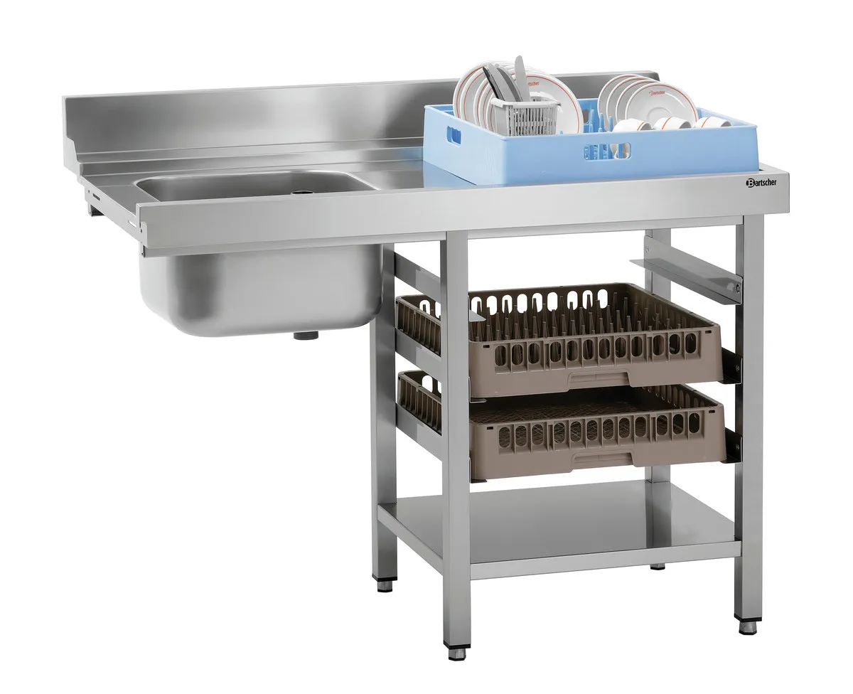 Lajittelupöytä yhdellä säiliöllä - Oikea - L 1200 x S 715 mm