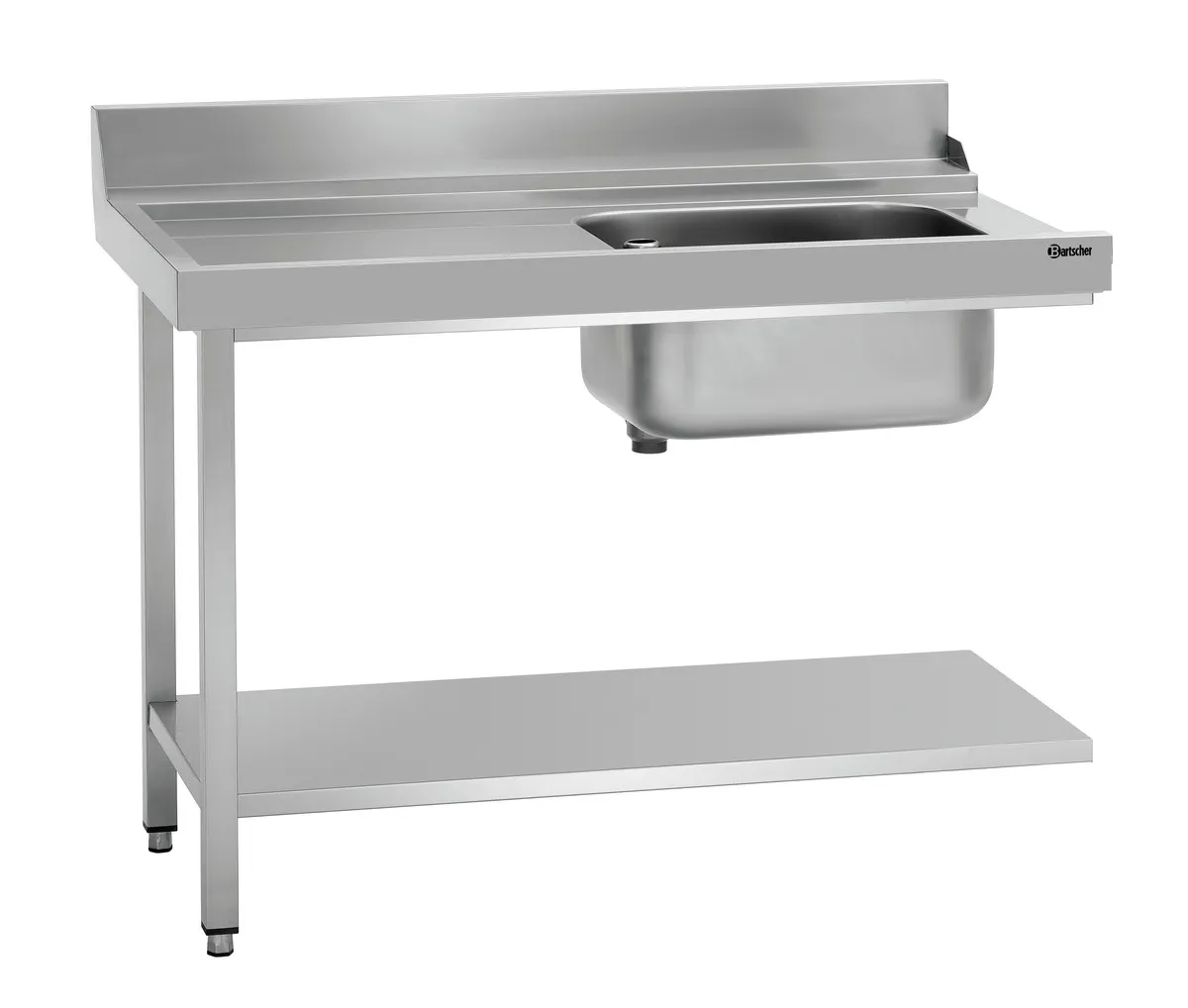 Lajittelupöytä yhdellä säiliöllä - Vasen - L 1200 x S 720 mm