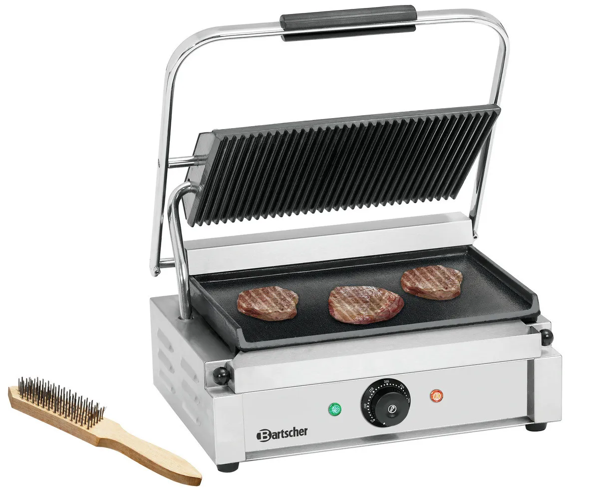 Grill Panini de Contact - Tasainen ja uritettu levy