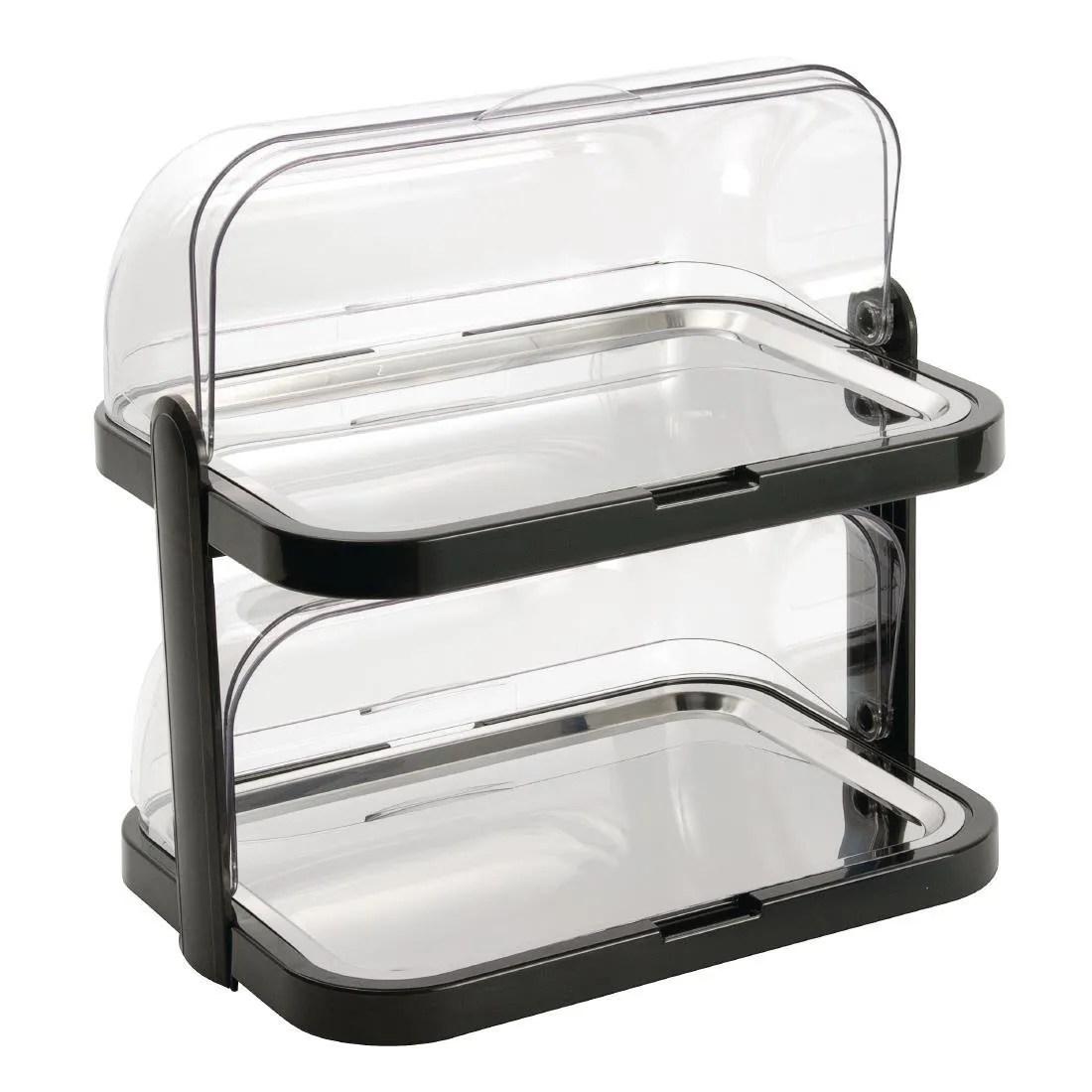 Jääkaapin tasolla, jossa on 2 tasoa ja taitettava kansi - 440 x 320 mm