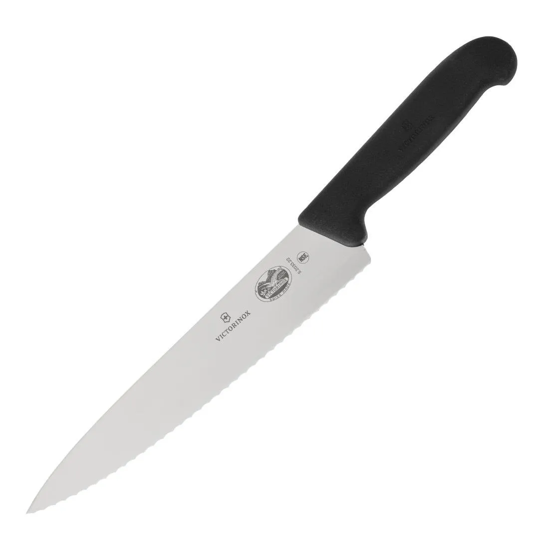 Veitsi leikkaamiseen, hammaslaita, 22 cm