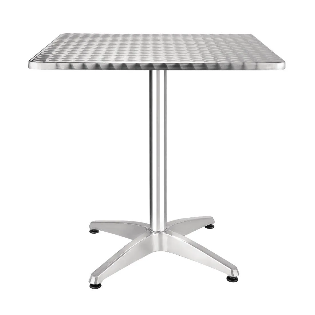 Ravintolapöytä, ruostumaton teräs - 700 x 700 mm
