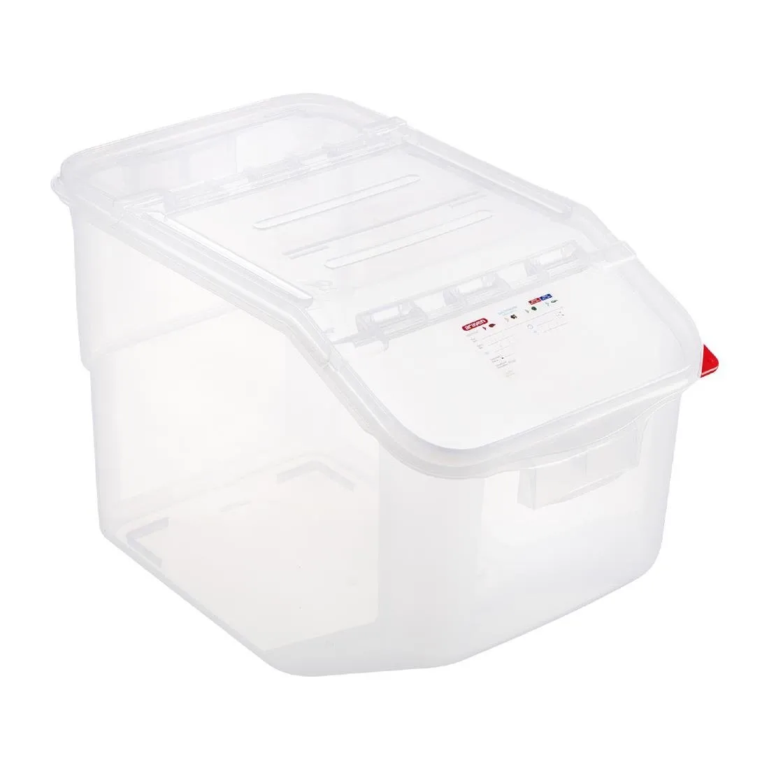 Ainesosien läpinäkyvä laatikko - 50 L