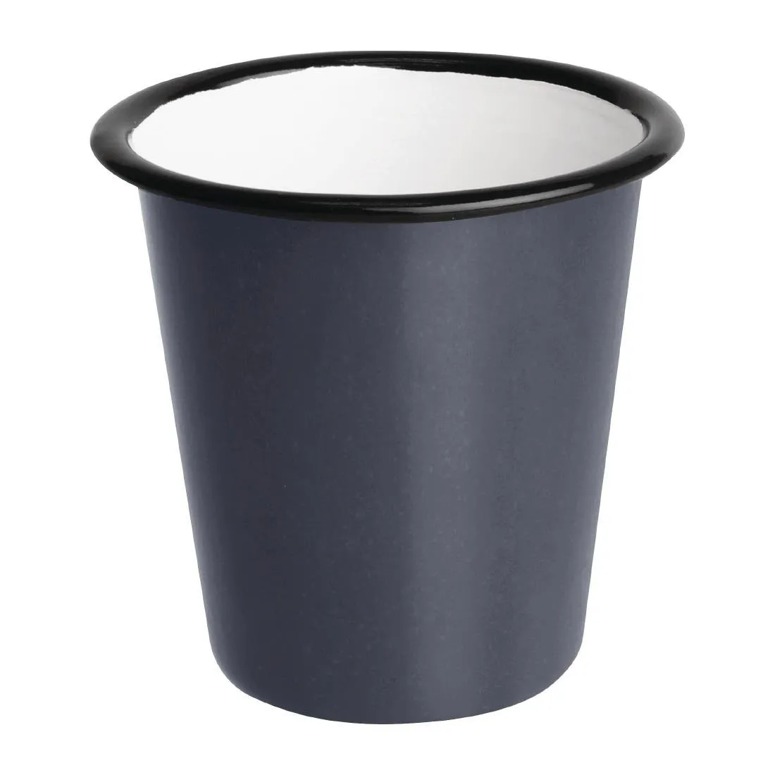 Teräksiset emalimukit harmaana ja mustana 310 ml - 6 kpl:n erä