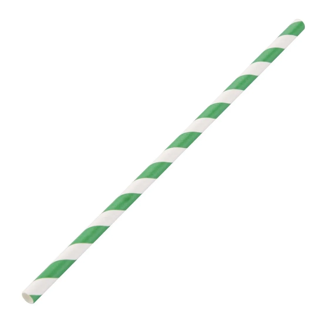 Vihreät ja valkoiset kompostoitavat paperipillit - Pituus 210 mm - 250 kpl:n erä