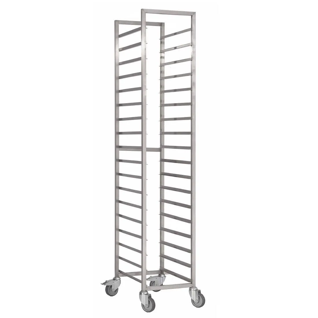 Vaunuliukueste ruostumatonta terästä - 600 x 400 mm - 18 tasoa