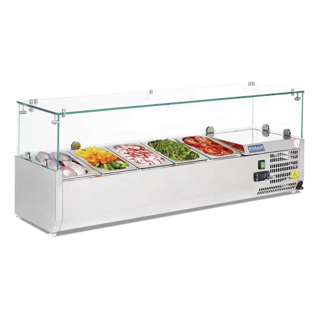 Vitrine ainesosille, jäähdytetty, sarja G - 5 x GN 1/4