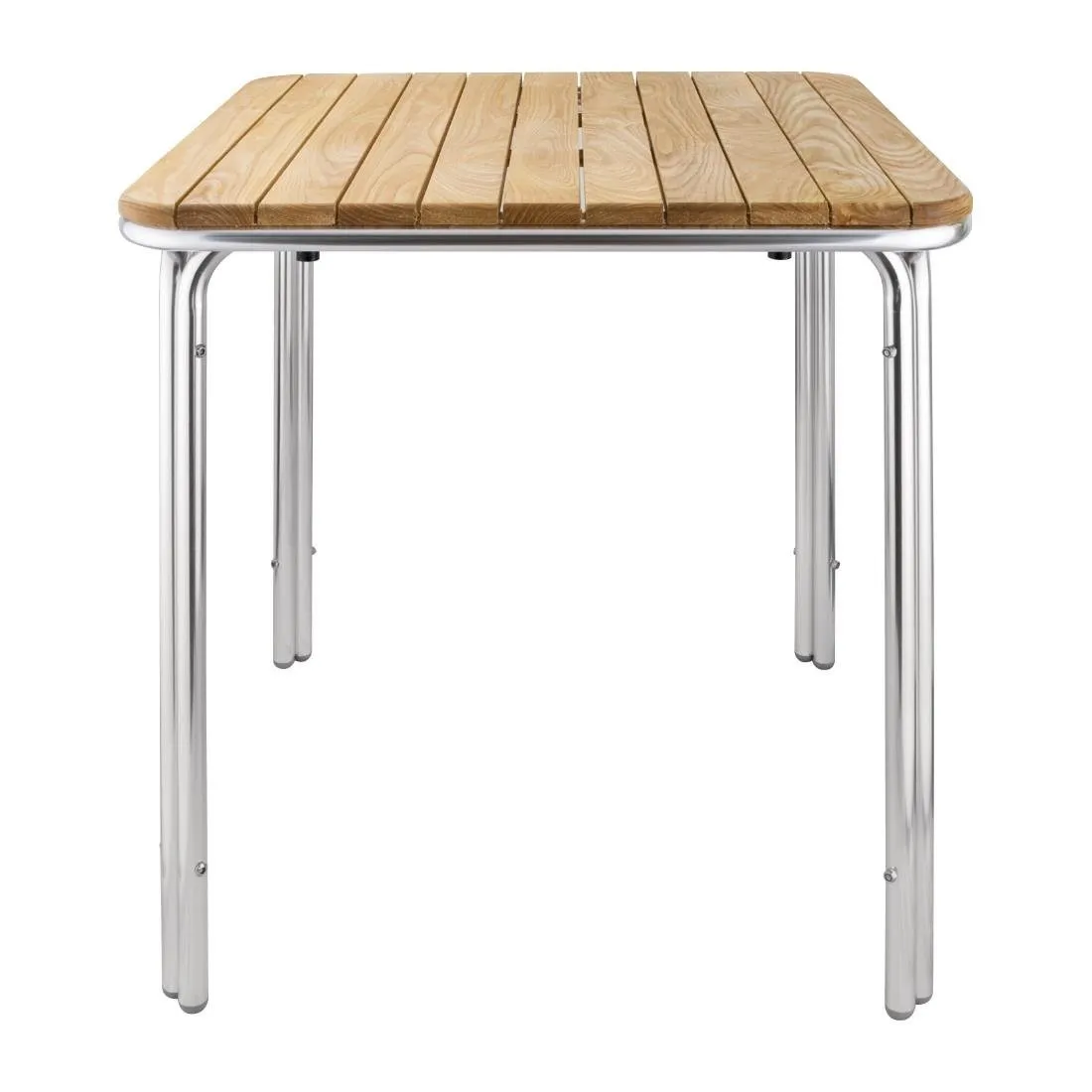 Neliönmuotoinen pöytä tuhkaa ja alumiinia, 700 mm