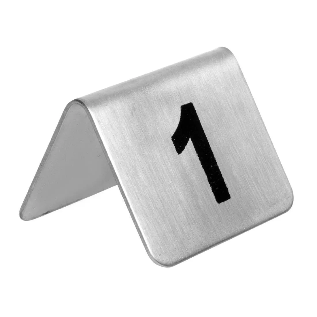 Ruostumattomasta teräksestä valmistetut pöytänumerot 1-10