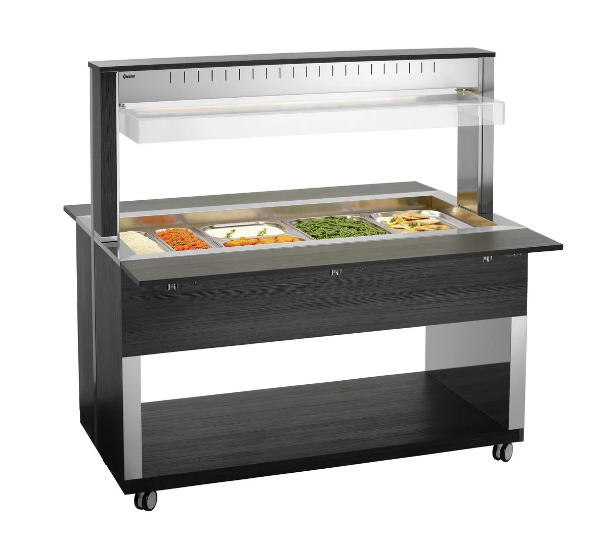 Lämmin Buffetvaunu - 4 x GN 1/1