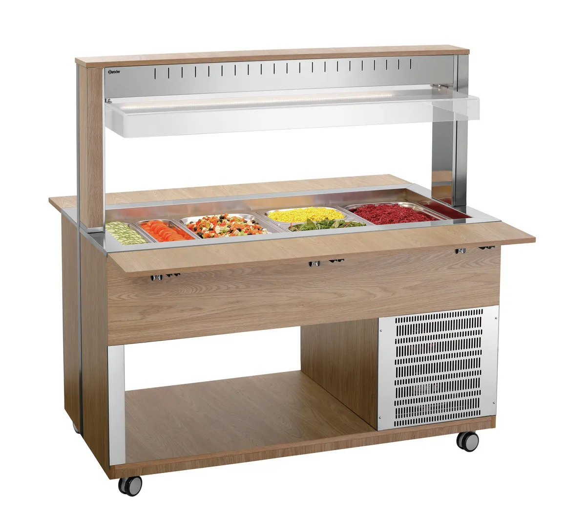Lämmin Buffetvaunu - 4 x GN 1/1
