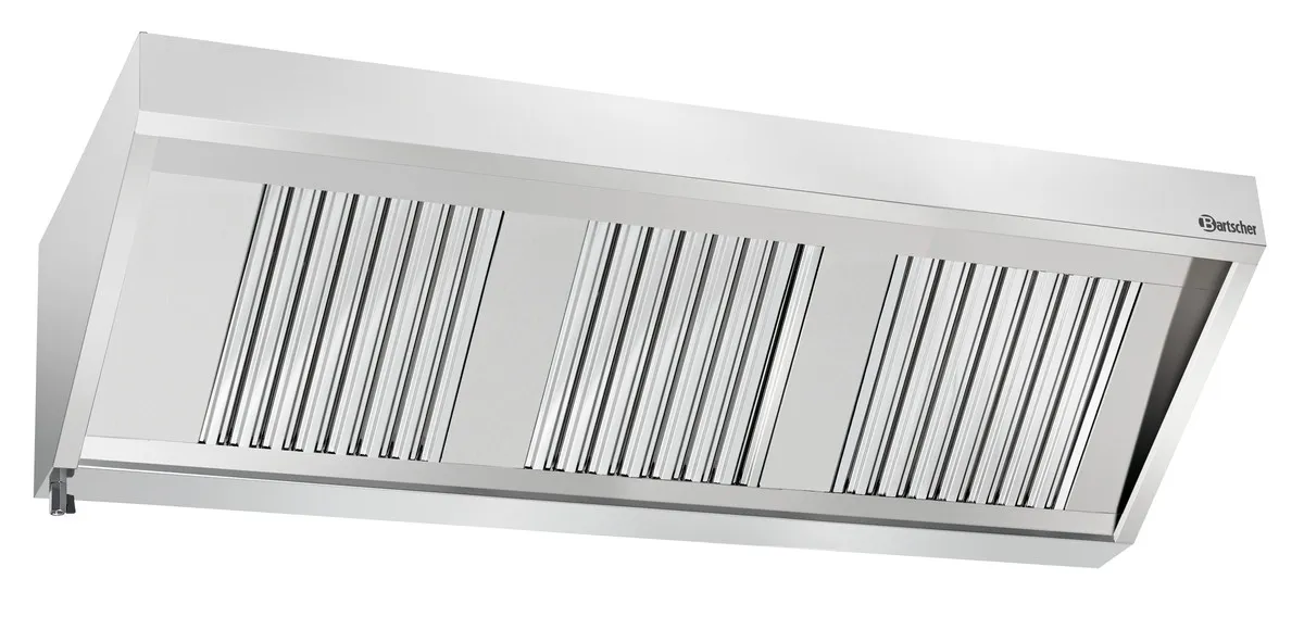 Seinälle asennettava liesituuletin moottorilla ja valaistuksella - L 1800 x S 700 mm