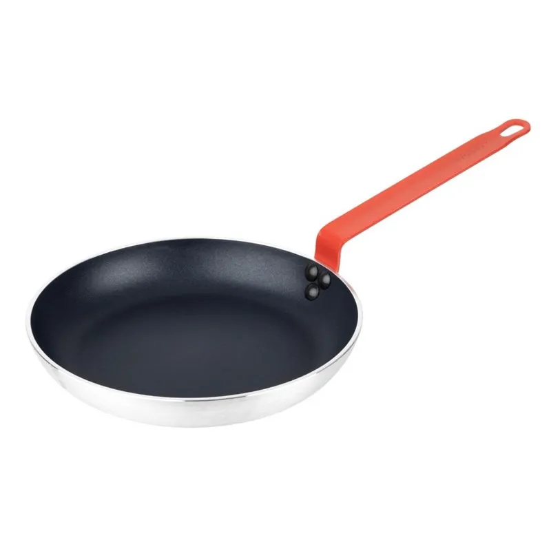 Teflon-pinnoitettu alumiininen tarttumaton paistinpannu, punainen kahva, 240 mm