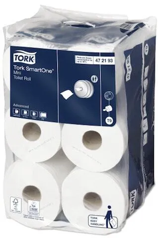 WC-paperirulla Advanced Valkoinen Miniannostelijaan - Tork SmartOne - 12 kpl:n pakkaus