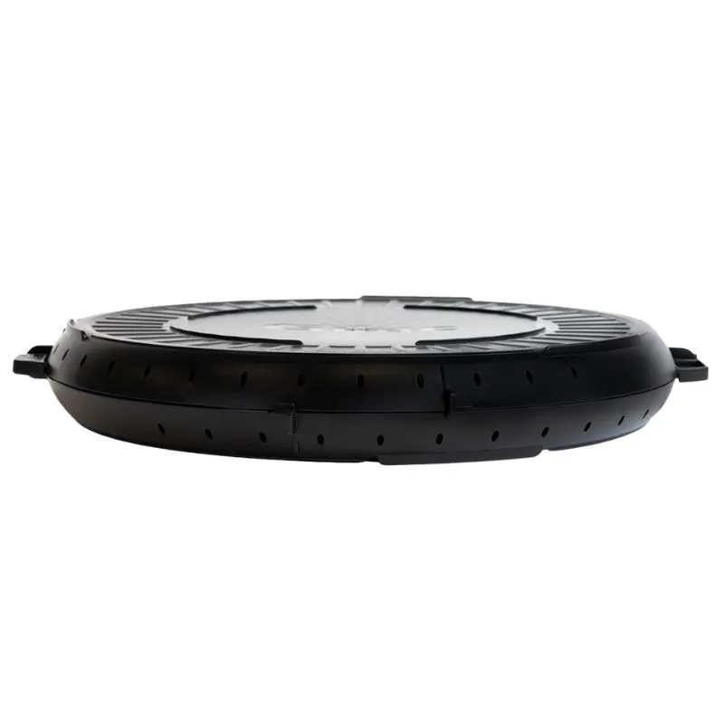 Pyöreä uudelleenkäytettävä laatikko - Ø 330 mm - Musta - 10 kpl