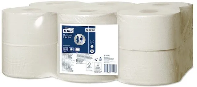 WC-paperi Mini Jumbo Advanced Valkoinen - 12 kpl:n erä