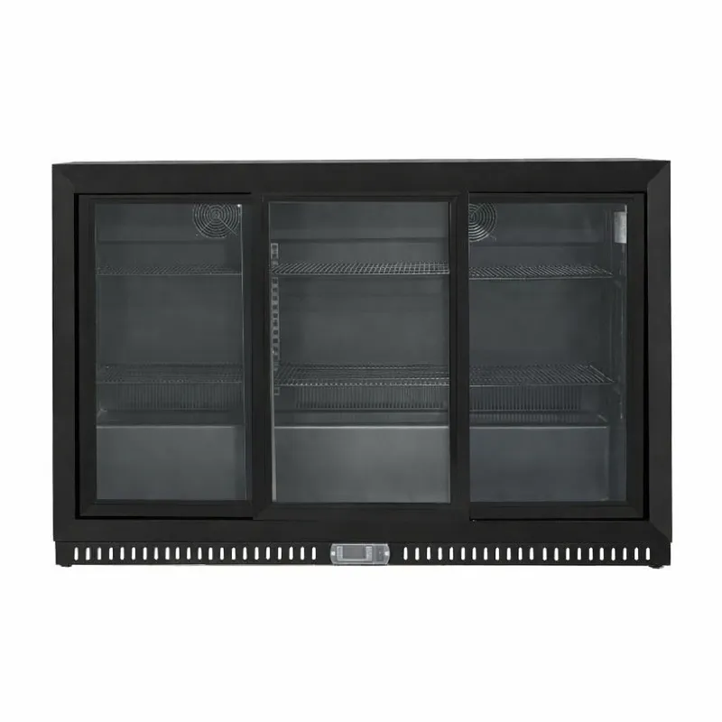 Skinplate-takabaari - 3 liukuovellista lasiovea - 328 L - Kunnostettu