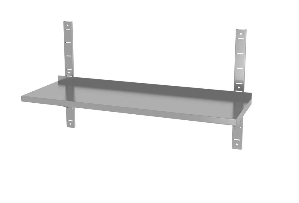 Säädettävä seinähylly kahdella kannattimella - L 1400 x 300 mm