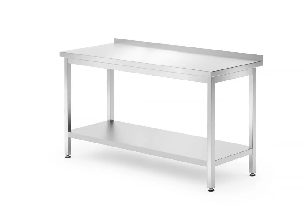 Seinään kiinnitettävä Profi Line -työpöytä hyllyllä - S 700 x L 1400 mm