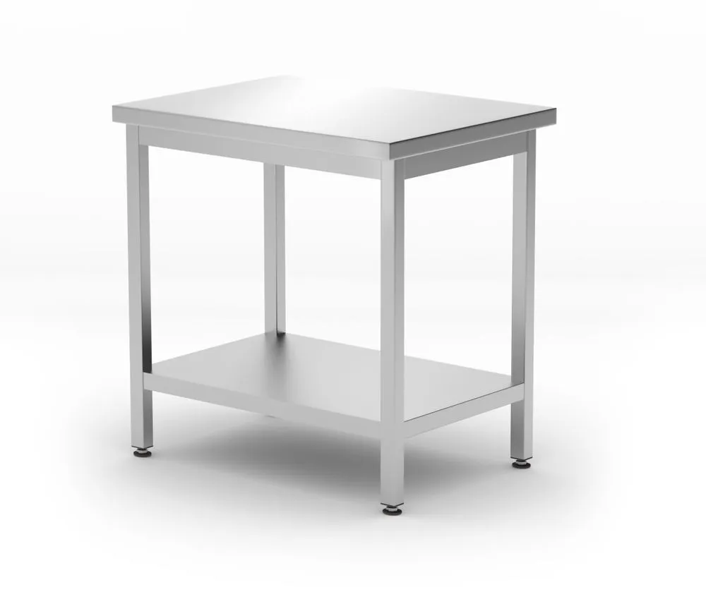 Keskuskeittiön työpöytä hyllyllä - S 600 x L 800 mm