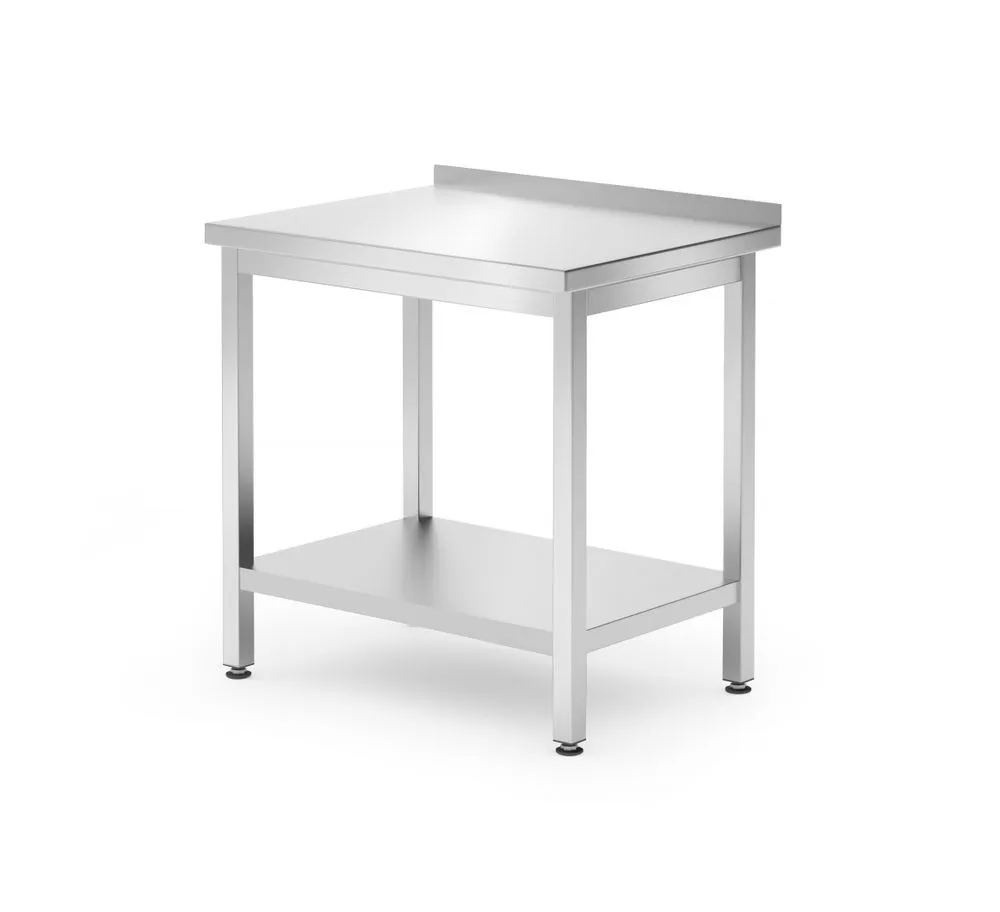 Seinään kiinnitettävä Kitchen Line -työpöytä hyllyllä - S 600 x L 800 mm