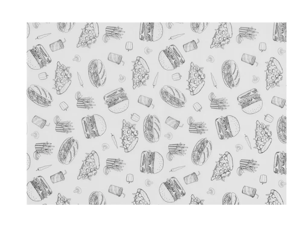 Rasvankestävä paperi hampurilaisille - 250 x 350 mm